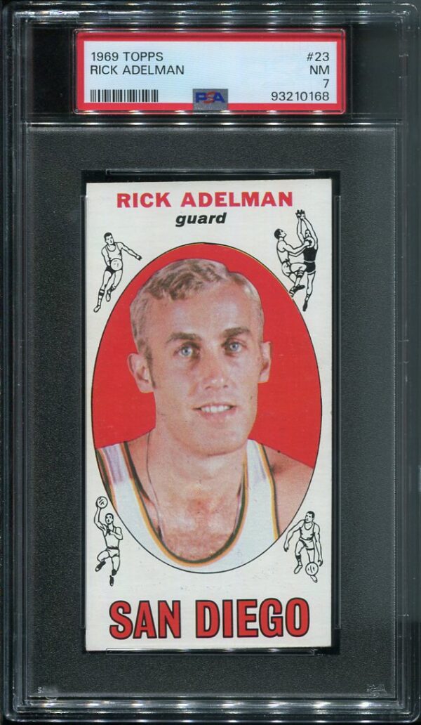 Authentic 1969 Topps #23 Rick Adelman PSA 7 Rookie Basketball Card