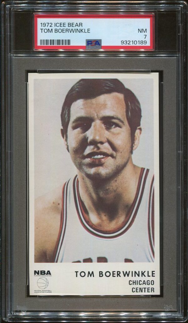 Authentic 1972 Icee Bear Tom Boerwinkle PSA 7 Basketball Card