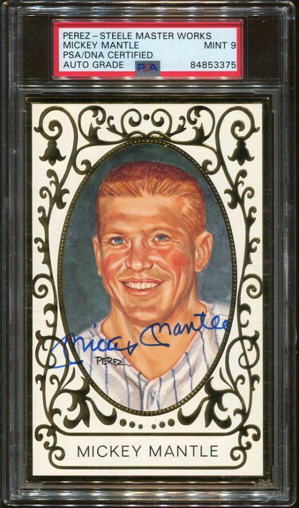 Authentic 1990 Perez-Steele #6 Mickey Mantle Autographed Baseball Card