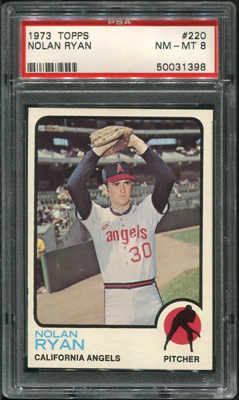 Authentic 1973 Topps #220 Nolan Ryan PSA 8 Baseball Card