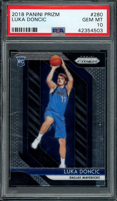 Authentic 2018 Panini Prizm #280 Luka Doncic PSA 10 Rookie Basketball Card