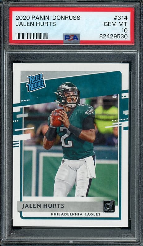 2020 Panini Donruss #314 Jalen Hurts PSA 10 Rookie Football Card