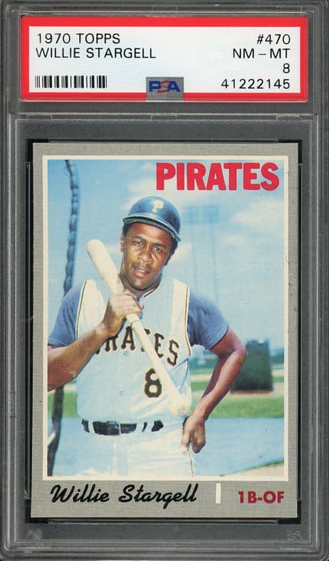 Authentic 1970 Topps #470 Willie Stargell PSA 8 Baseball Card