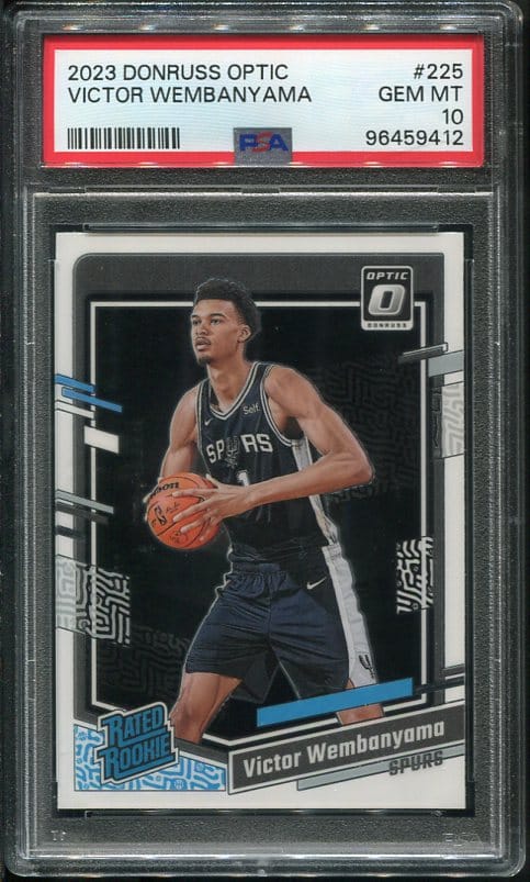 2023 Donruss Optic #225 Victor Wembanyama PSA 10 Rookie Basketball Card