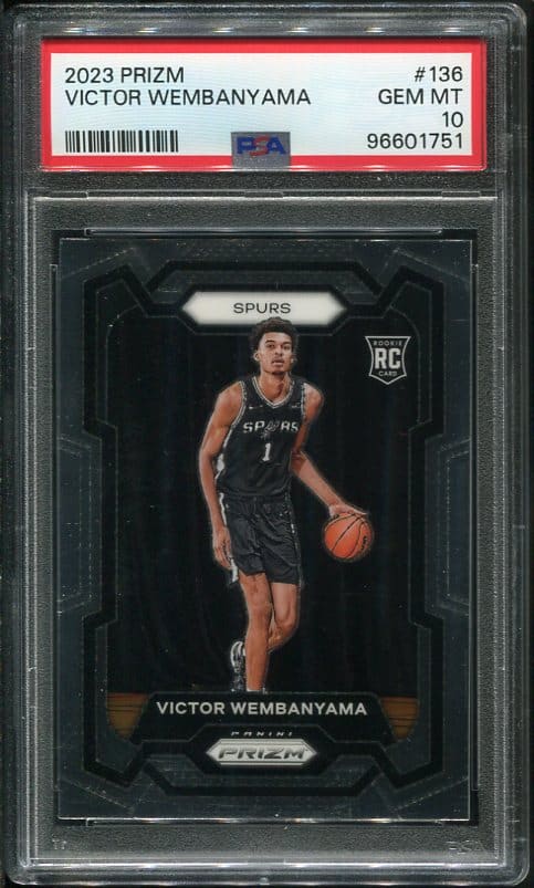 2023 Prizm #136 Victor Wembanyama PSA 10 Rookie Basketball Card