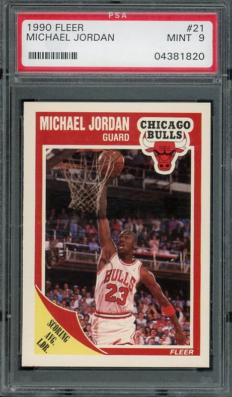 Hall of Famer Michael Jordan's 1990 Fleer #21 PSA 9 basketball card