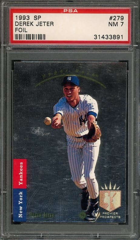 Authentic 1993 SP Foil #279 Derek Jeter PSA 7 Rookie Baseball Card