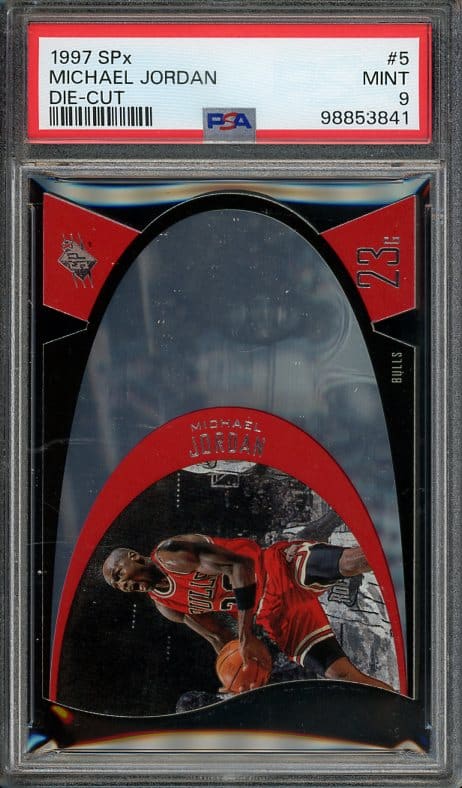 Authentic 1997 SPx #5 Michael Jordan Die-Cut PSA 9 Basketball Card