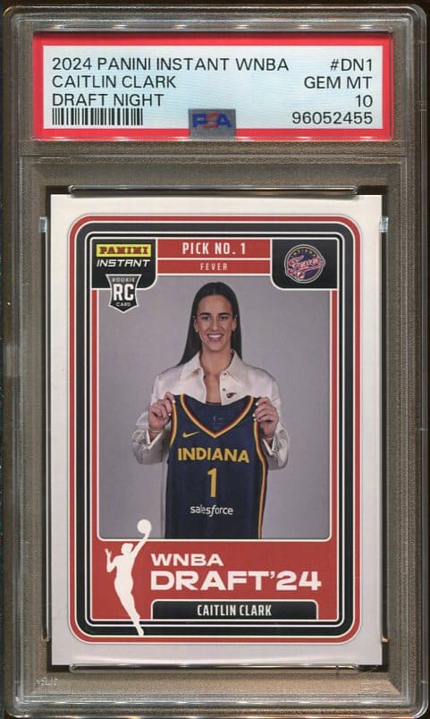 2024 Panini Instant WNBA Draft Night Caitlin Clark PSA 10 Rookie Basketball Card