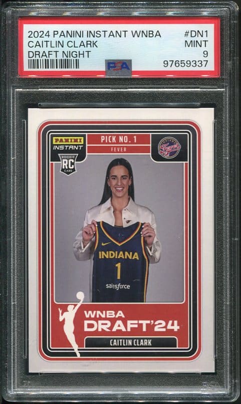 2024 Panini Instant WNBA Draft Night Caitlin Clark PSA 9 Rookie Basketball Card