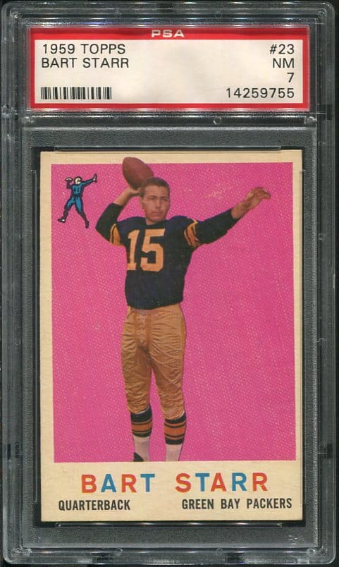 Authentic 1959 Topps #23 Bart Starr PSA 7 Football Card