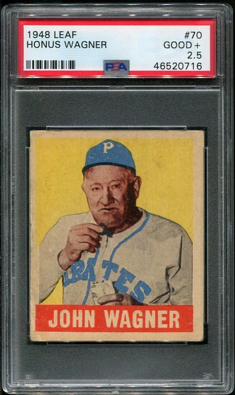 Authentic 1948 Leaf #70 Honus Wagner PSA 2.5 Baseball Card