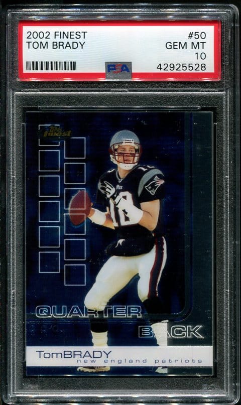 Authentic 2022 Finest #50 Tom Brady PSA 10 Football Card