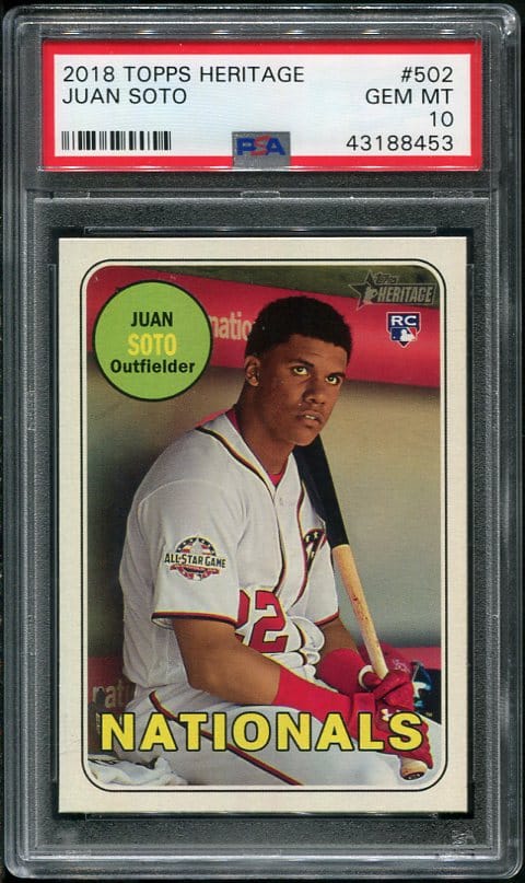 2018 Topps Heritage #502 Juan Soto PSA 10 Rookie Baseball Card