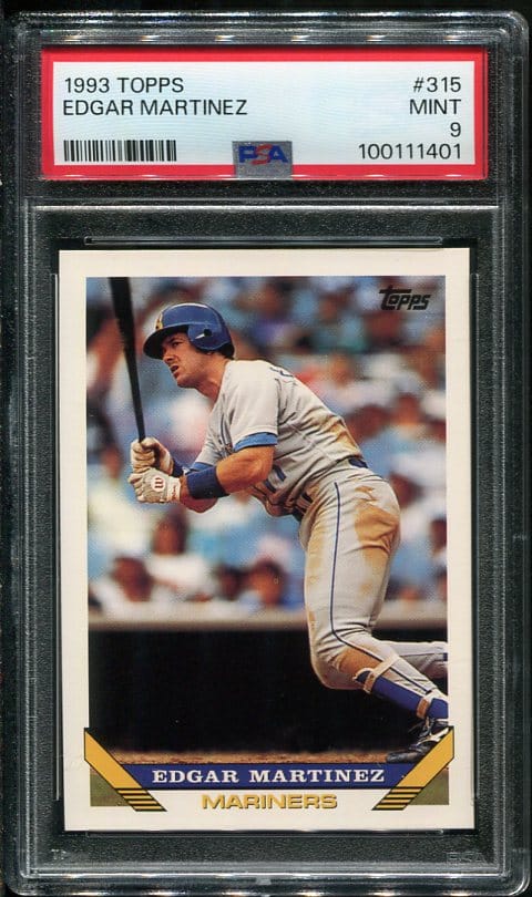 1993 Topps #315 Edgar Martinez PSA 9 Baseball Card